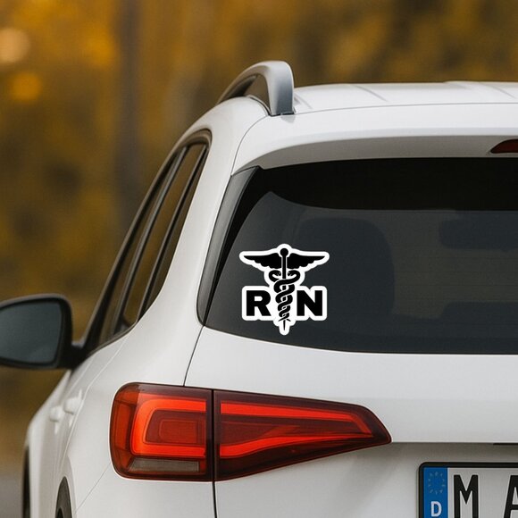 Registered Nurse R & N Symbol with font Sticker For Laptops iPhone notebook suit - Picture 7 of 7